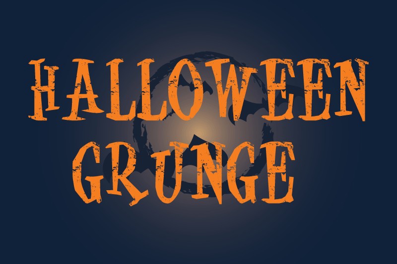 Ejemplo de fuente Halloween Grunge Regular