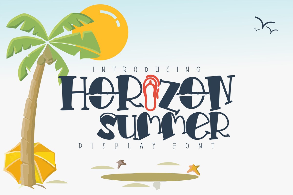 Ejemplo de fuente Horizon Summer Regular