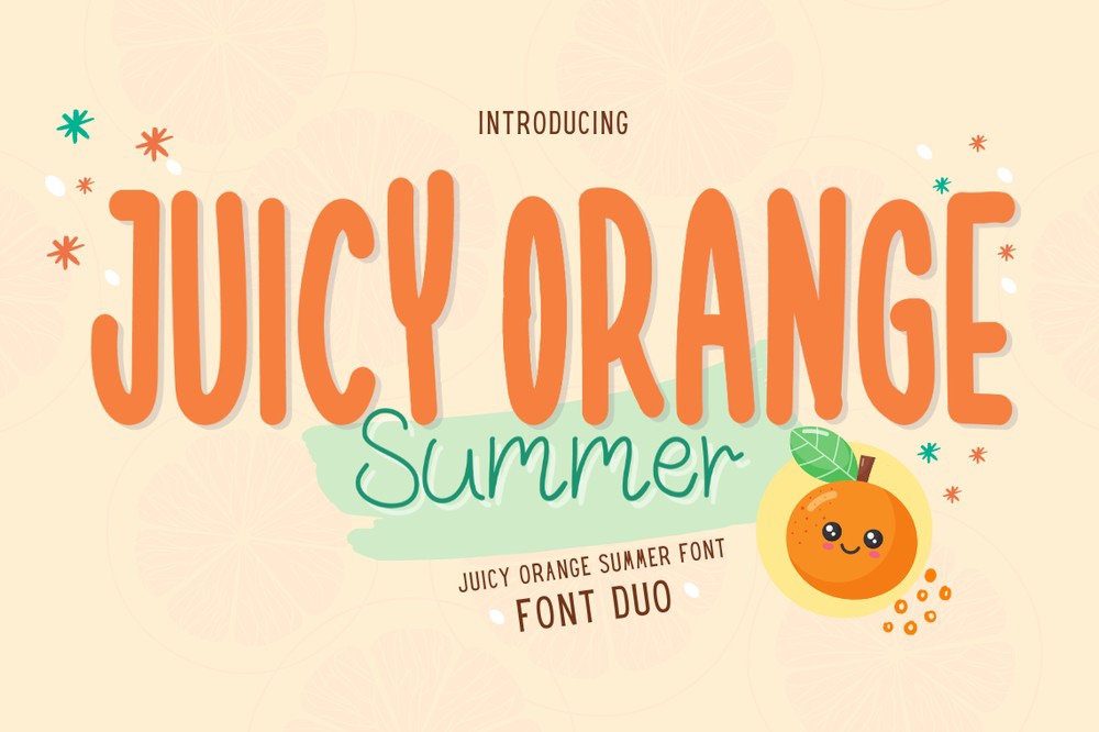 Ejemplo de fuente Juicy Orange Summer