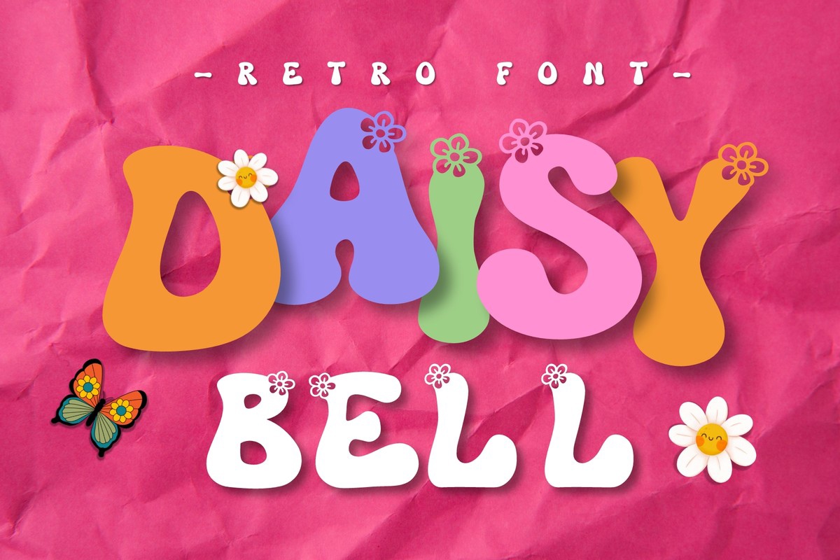 Ejemplo de fuente Retro Daisy Bell