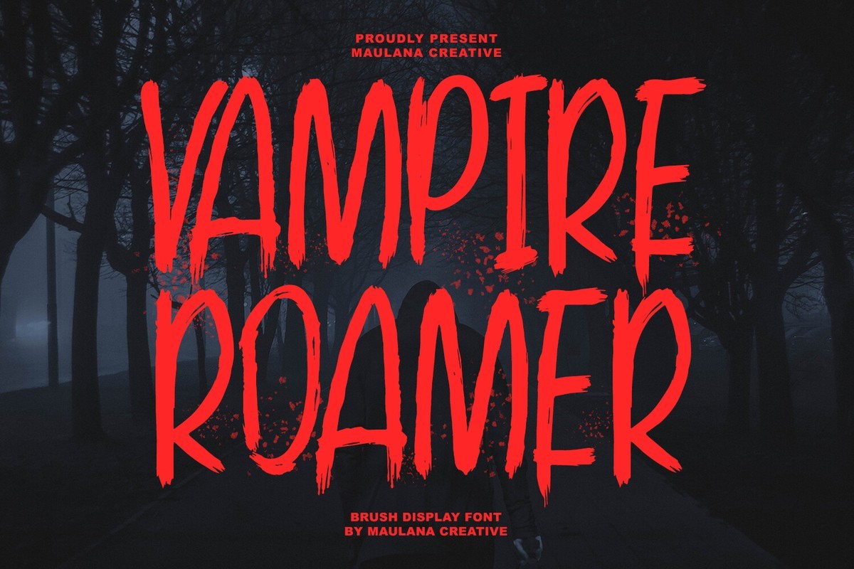 Ejemplo de fuente Vampire Roamer Regular