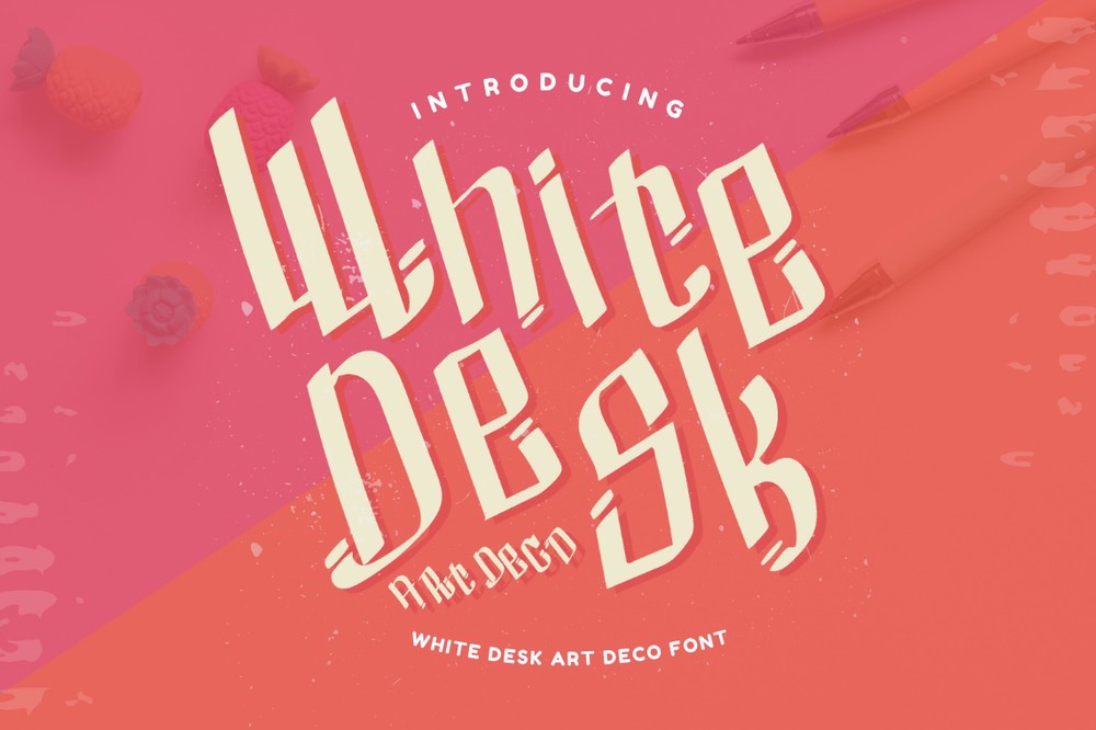 Ejemplo de fuente White Desk Art Deco