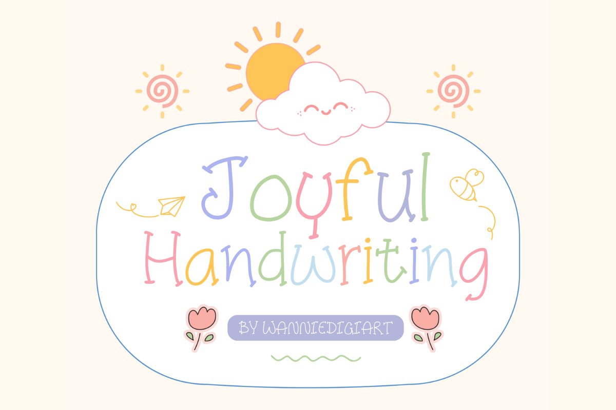 Ejemplo de fuente Joyful Handwritten Regular