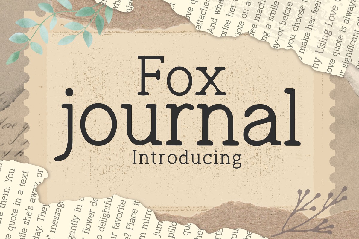 Ejemplo de fuente Fox Journal