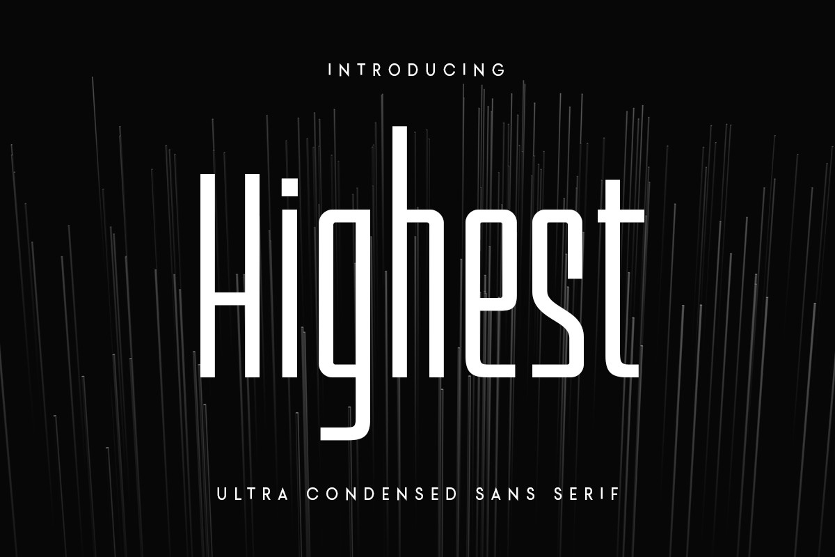 Ejemplo de fuente Highest Regular