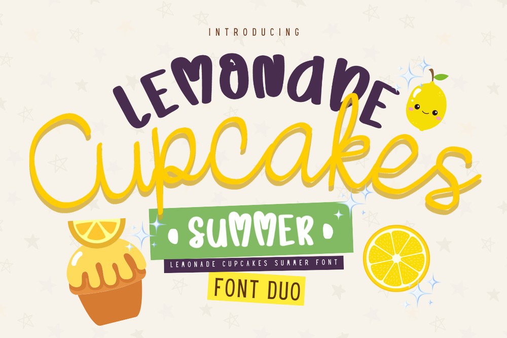 Ejemplo de fuente Lemonade Cupcakes Summer