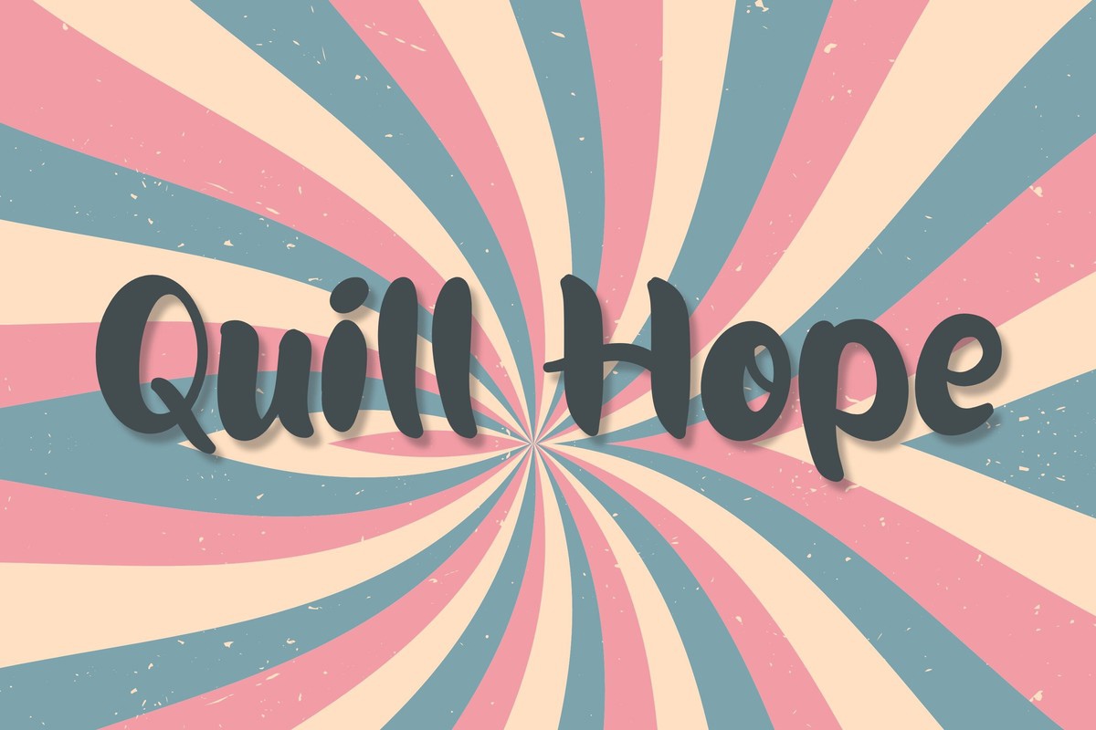 Ejemplo de fuente Quill Hope