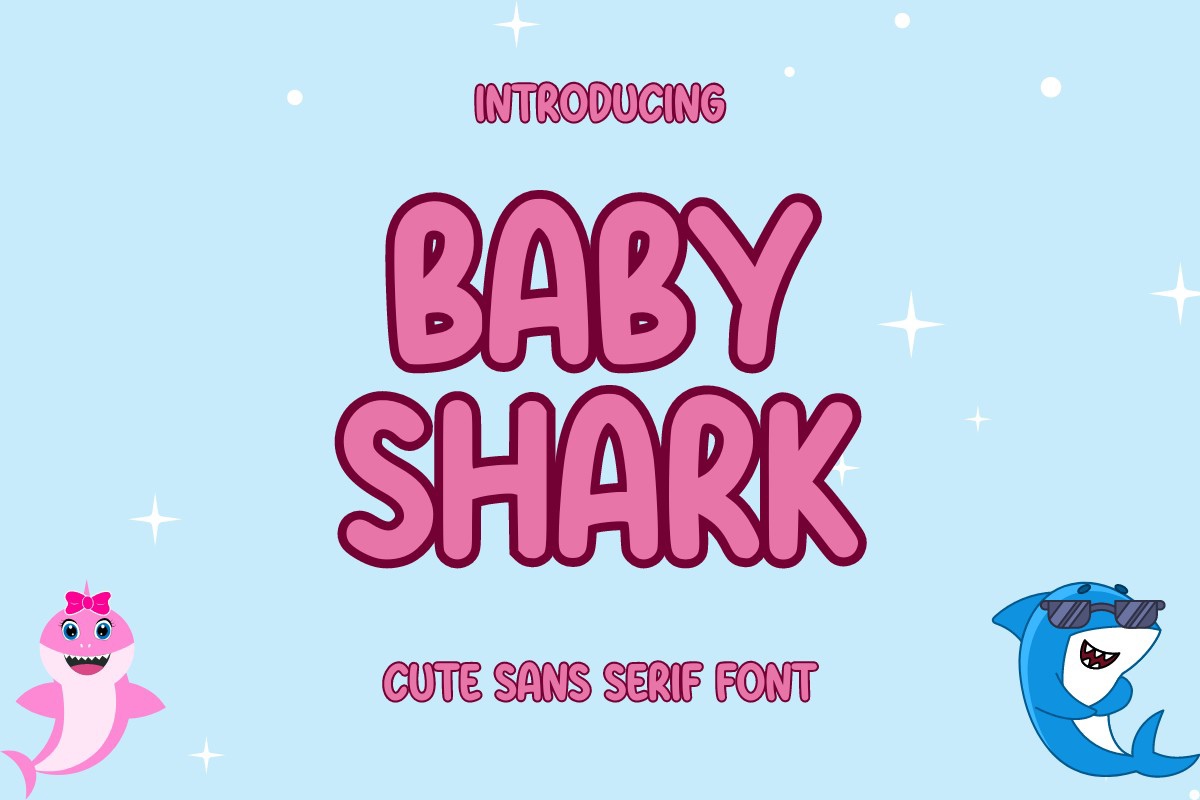 Ejemplo de fuente BabyShark Regular