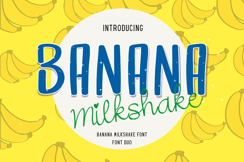 Ejemplo de fuente Banana Milkshake