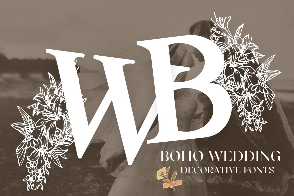 Ejemplo de fuente Boho Wedding Regular