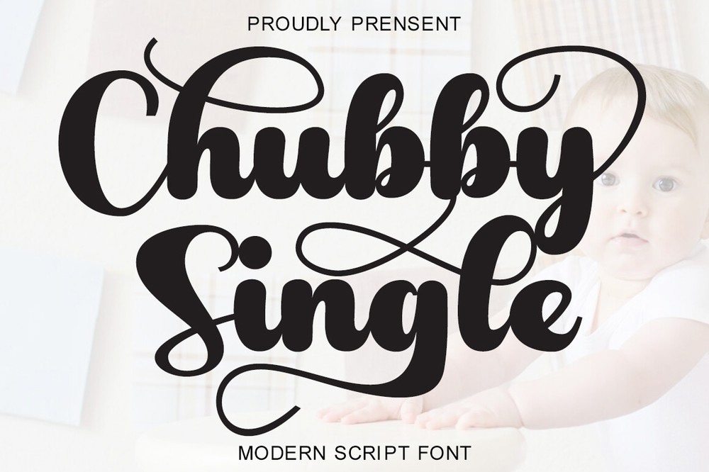 Ejemplo de fuente Chubby Single Regular