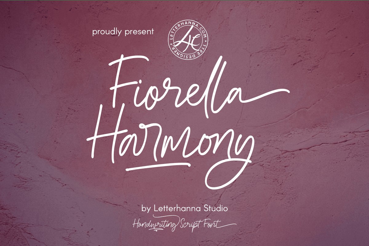 Ejemplo de fuente Fiorella Harmony Regular