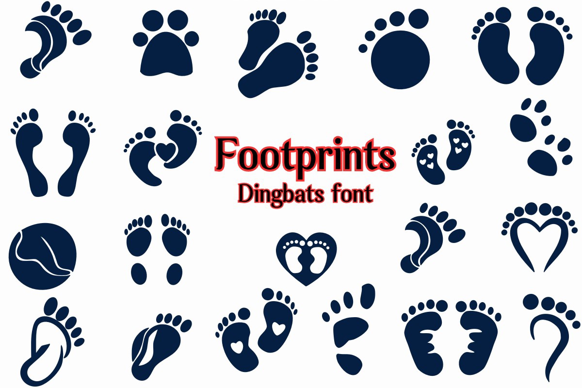 Ejemplo de fuente Footprints Regular