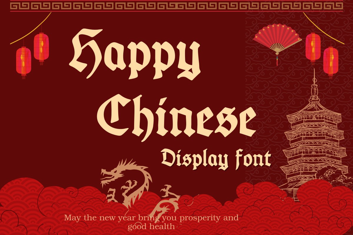 Ejemplo de fuente Happy Chinese