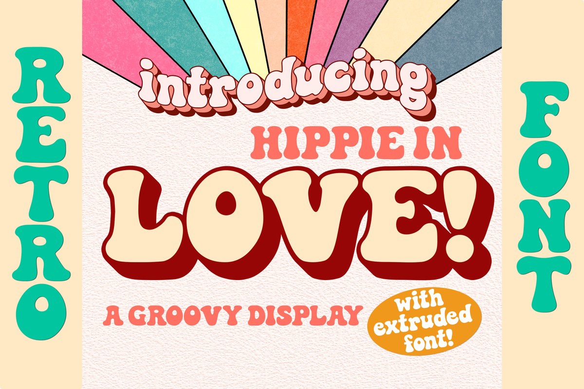 Ejemplo de fuente Hippie in Love