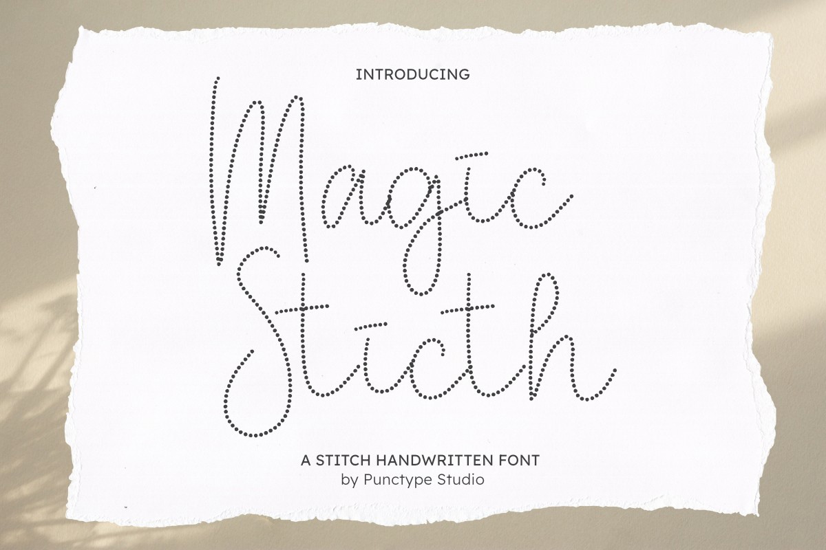 Ejemplo de fuente Magic Stitch