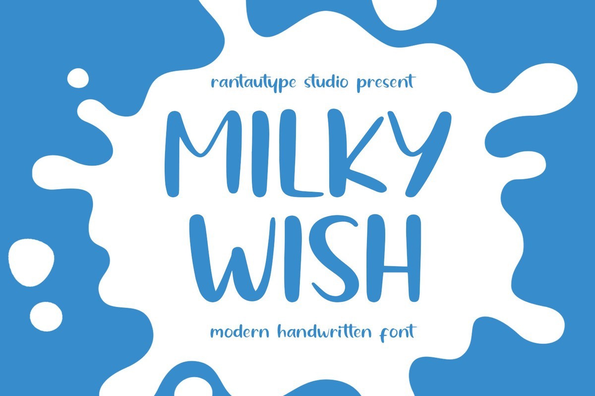 Ejemplo de fuente Milky Wish