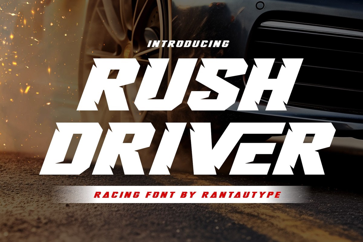 Ejemplo de fuente Rush Driver