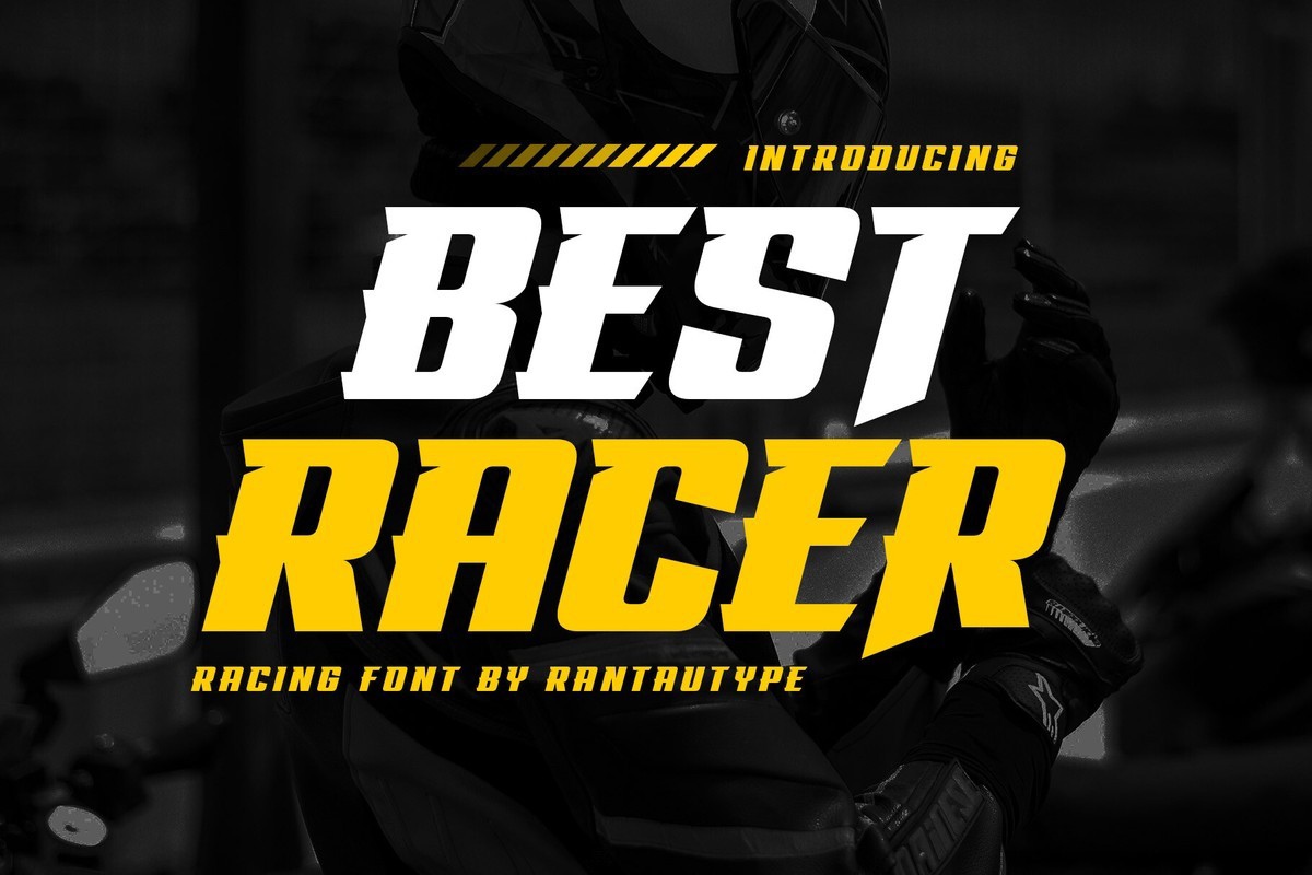 Ejemplo de fuente Best Racer