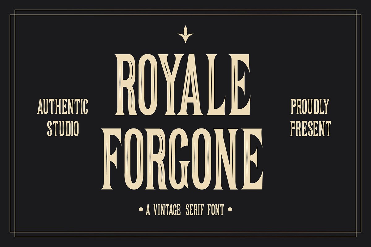 Ejemplo de fuente Royale Forgone