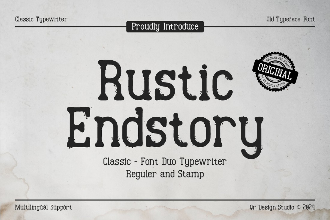 Ejemplo de fuente Rustic Endstory