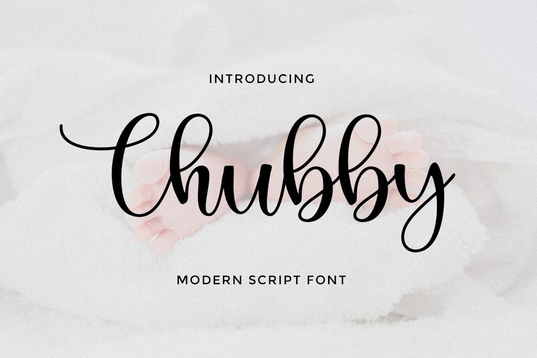 Ejemplo de fuente Chubby Script