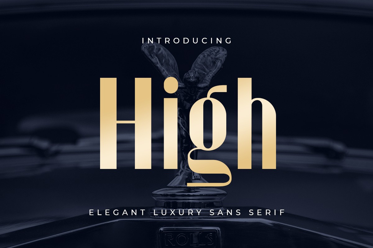 Ejemplo de fuente High Sans Serif