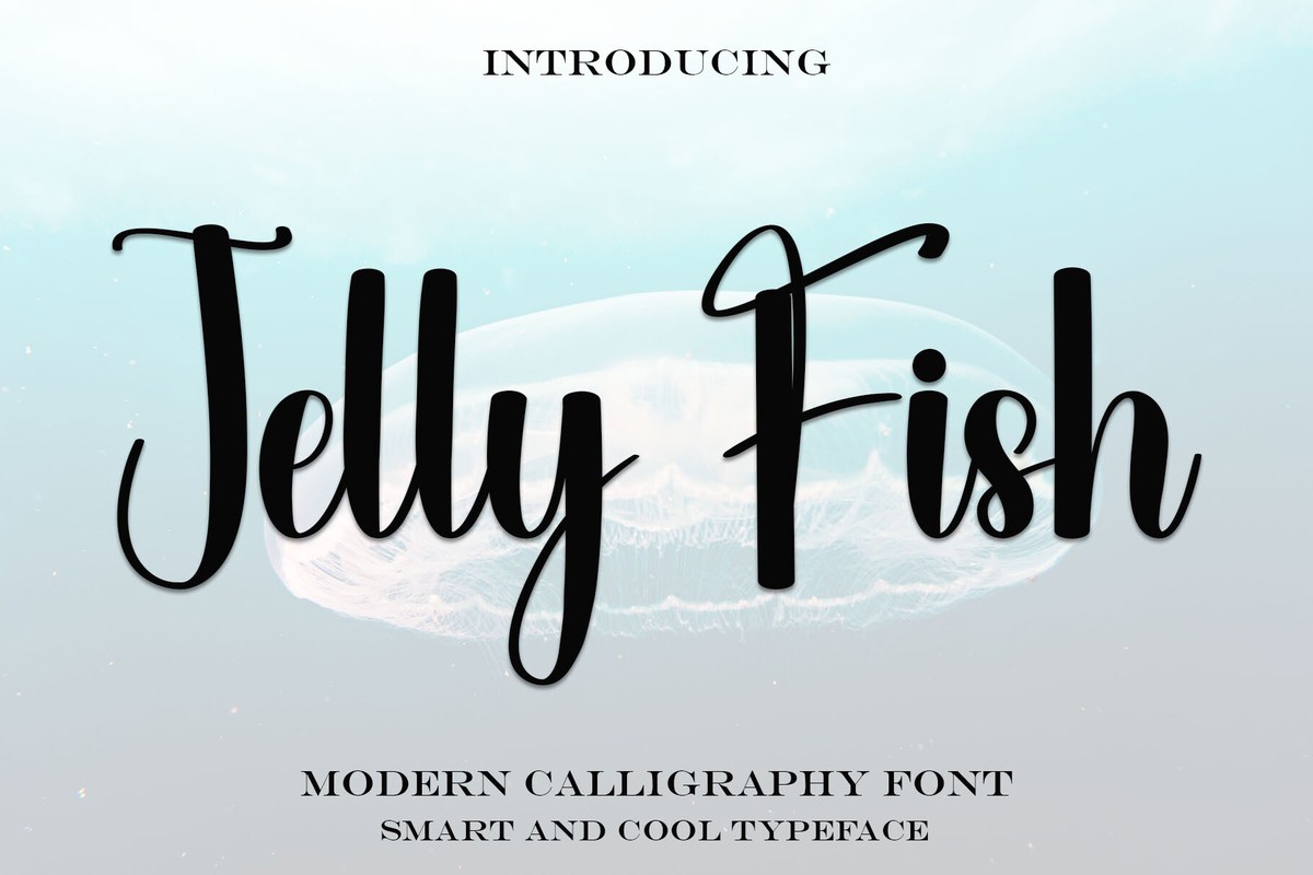 Ejemplo de fuente Jelly Fish Regular