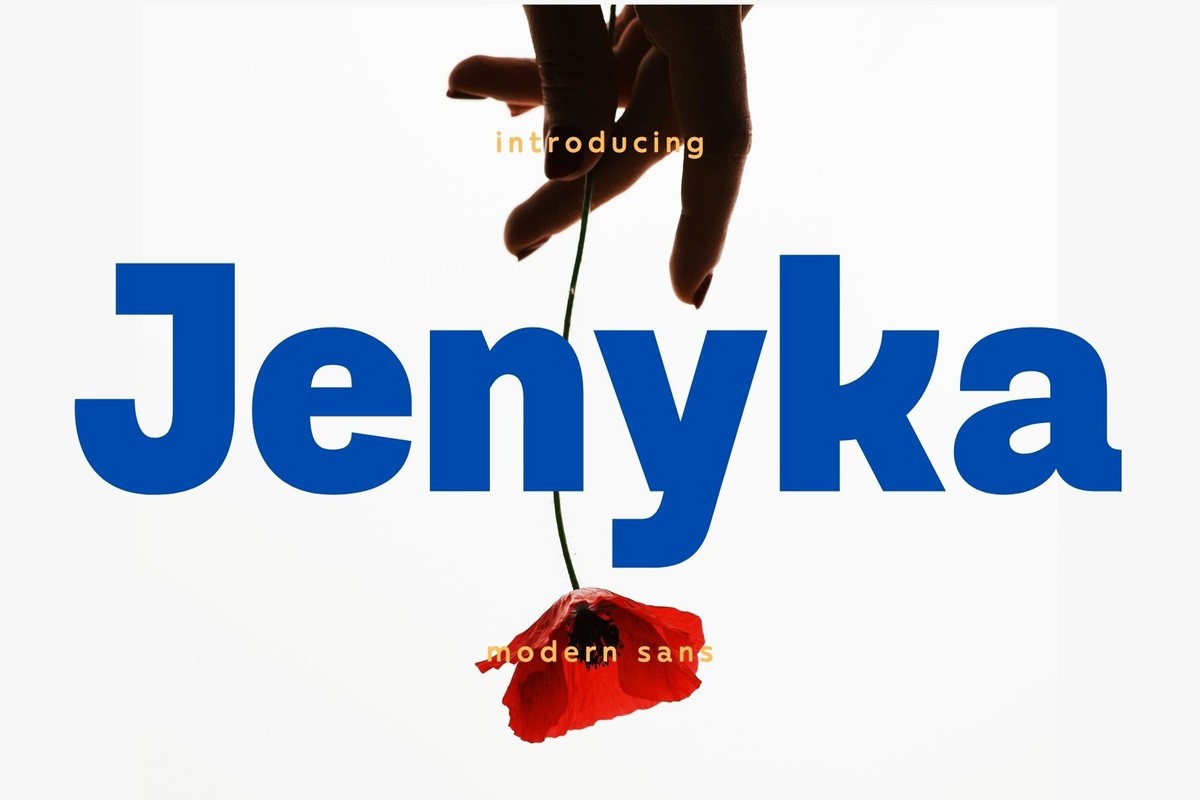 Ejemplo de fuente Jenyka Regular