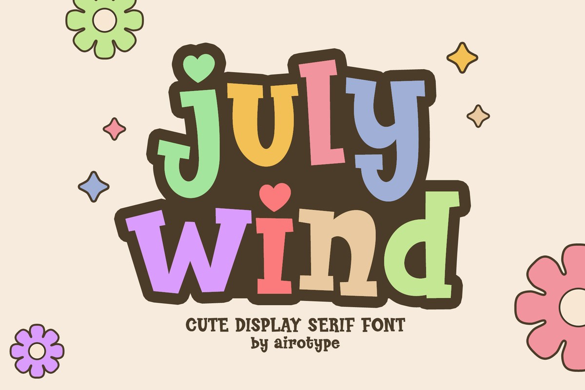 Ejemplo de fuente July Wind Regular