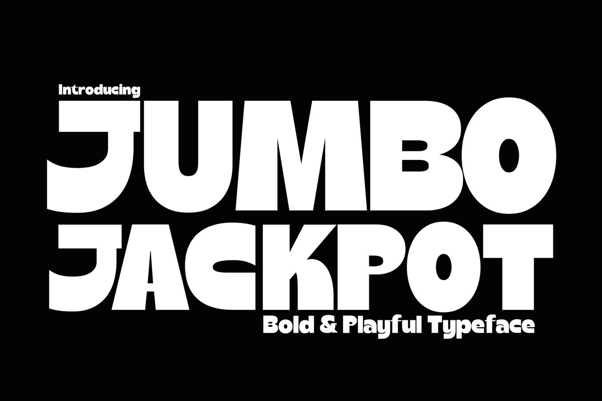 Ejemplo de fuente Jumbo Jackpot Regular