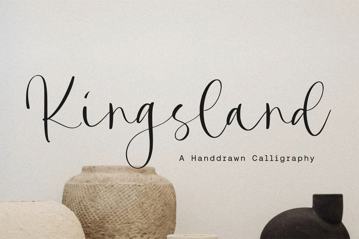 Ejemplo de fuente Kingsland Regular