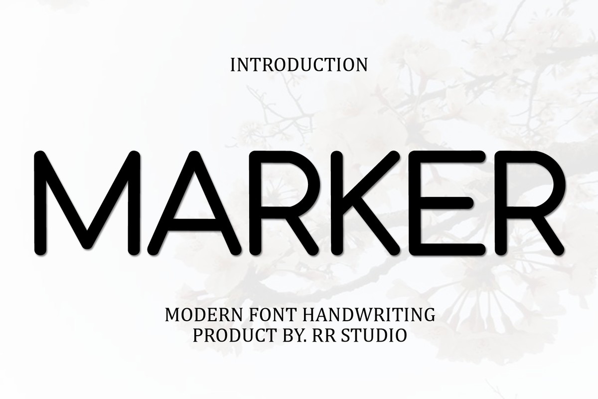 Ejemplo de fuente Marker Regular