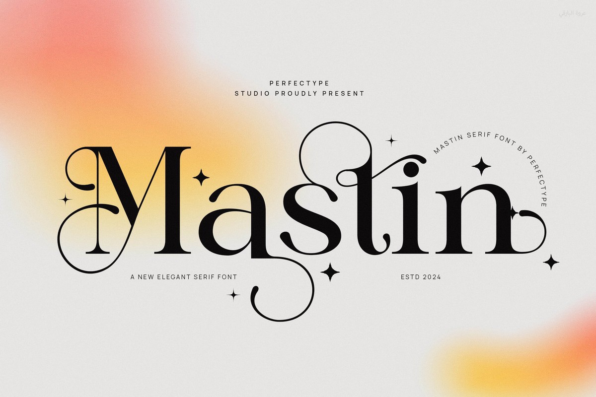 Ejemplo de fuente Mastin Regular