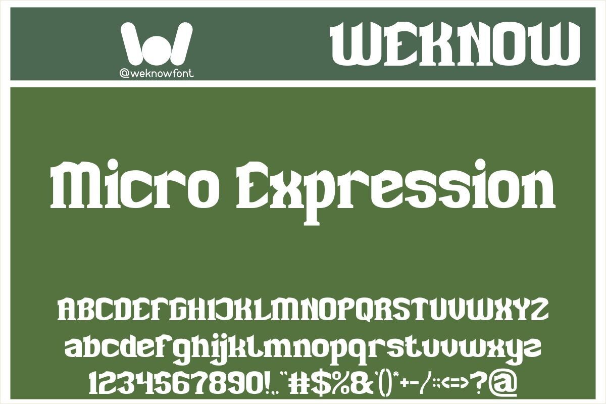 Ejemplo de fuente Micro Expression Light