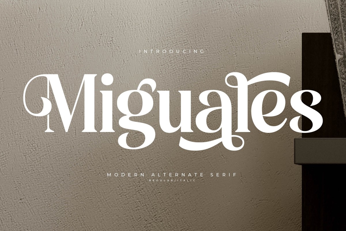 Ejemplo de fuente Miguales Regular