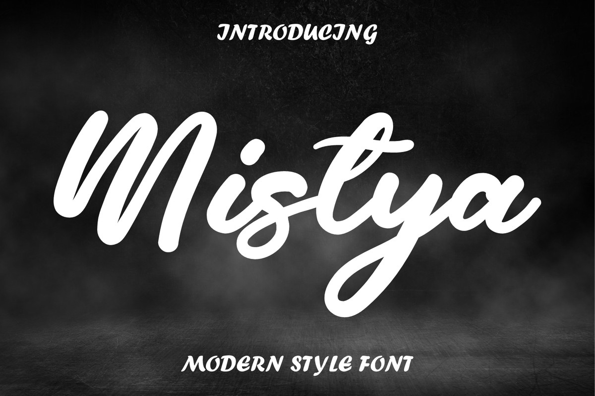 Ejemplo de fuente Mistya Regular