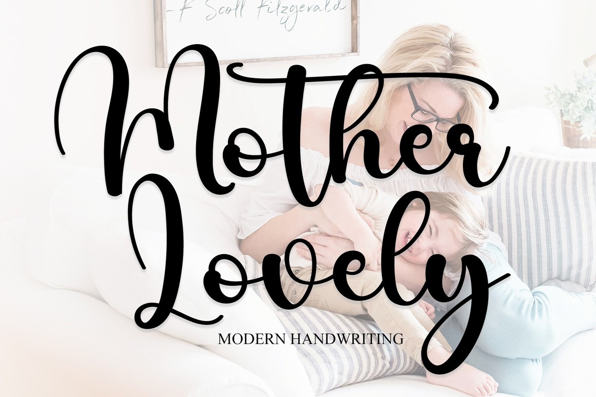 Ejemplo de fuente Mother Lovely Regular