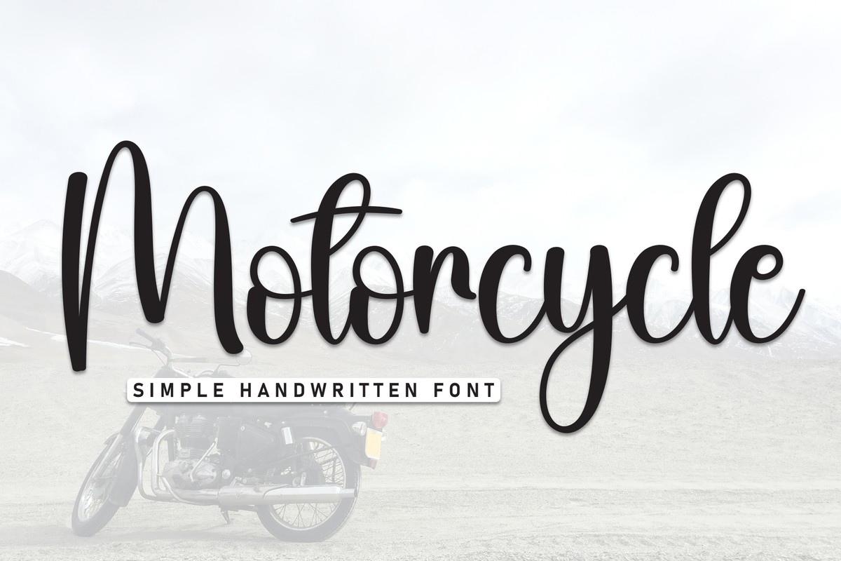Ejemplo de fuente Motorcycle Regular