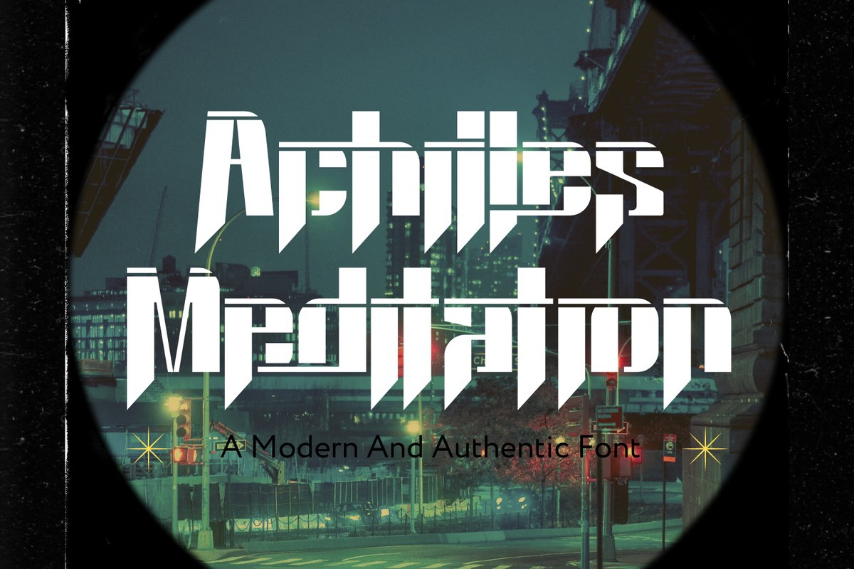 Ejemplo de fuente Achilles Meditation Regular