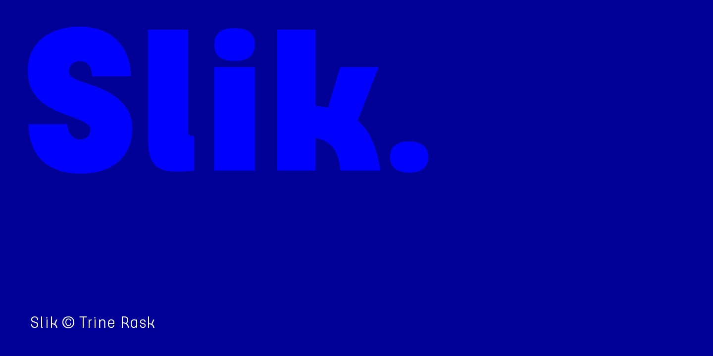 Ejemplo de fuente Slik Normal
