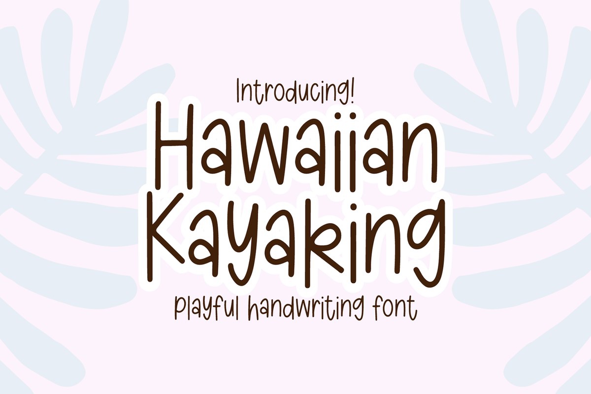 Ejemplo de fuente BFC Hawaiian Kayakin Regular