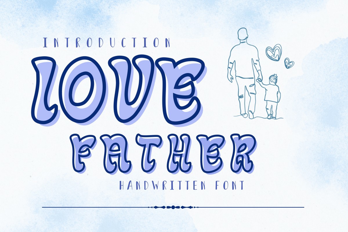Ejemplo de fuente Love Father Regular