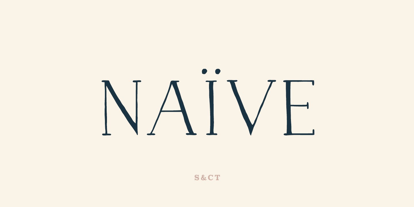 Ejemplo de fuente Naive Fantaisies Medium