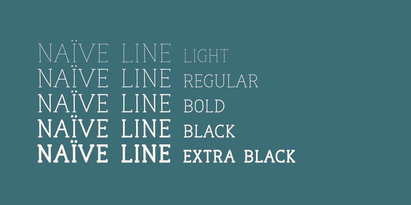 Ejemplo de fuente Naive Line Regular