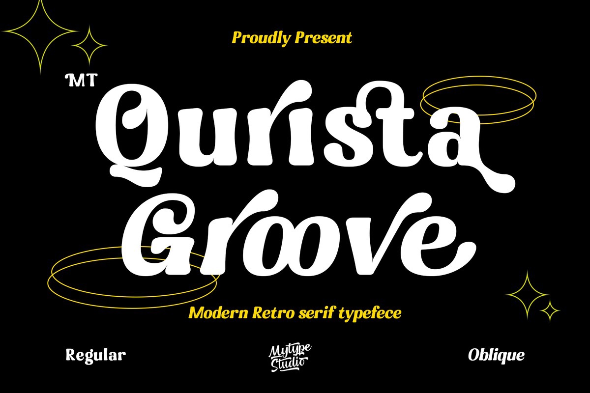 Ejemplo de fuente MT Qurista Groove Oblique