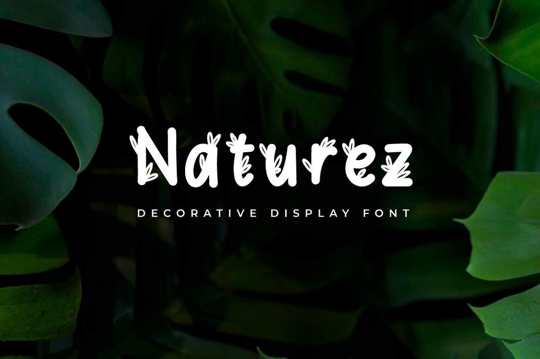 Ejemplo de fuente Naturez Regular