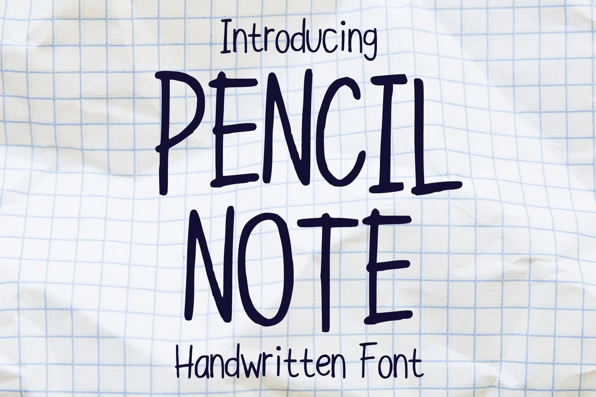 Ejemplo de fuente Pencil Note Regular