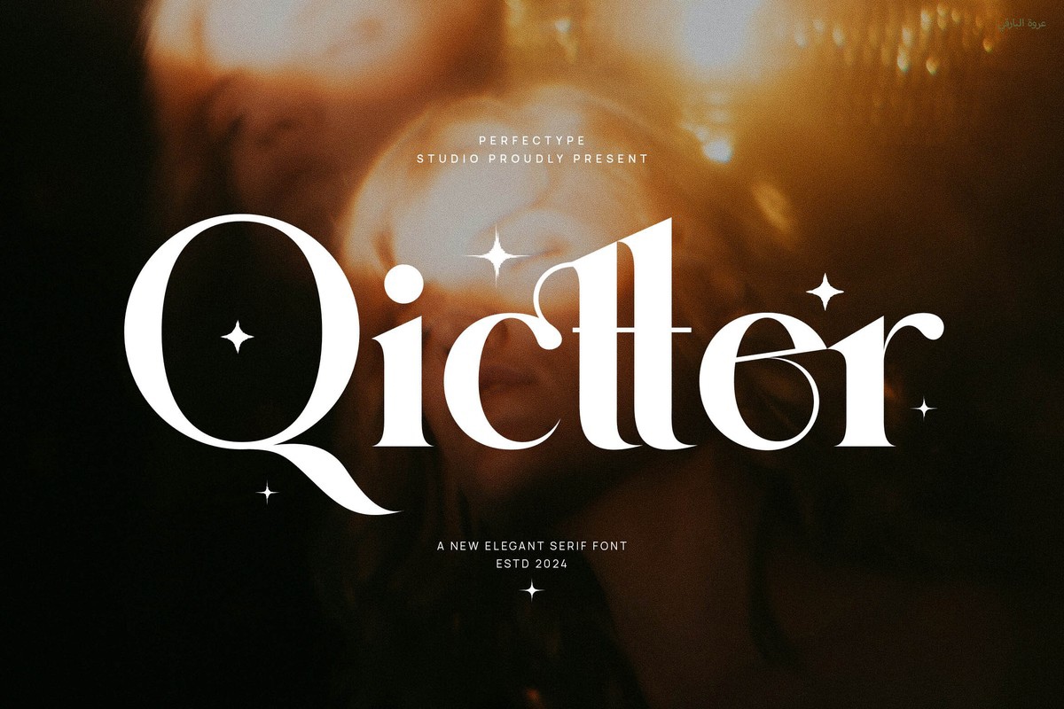 Ejemplo de fuente Qictter Regular