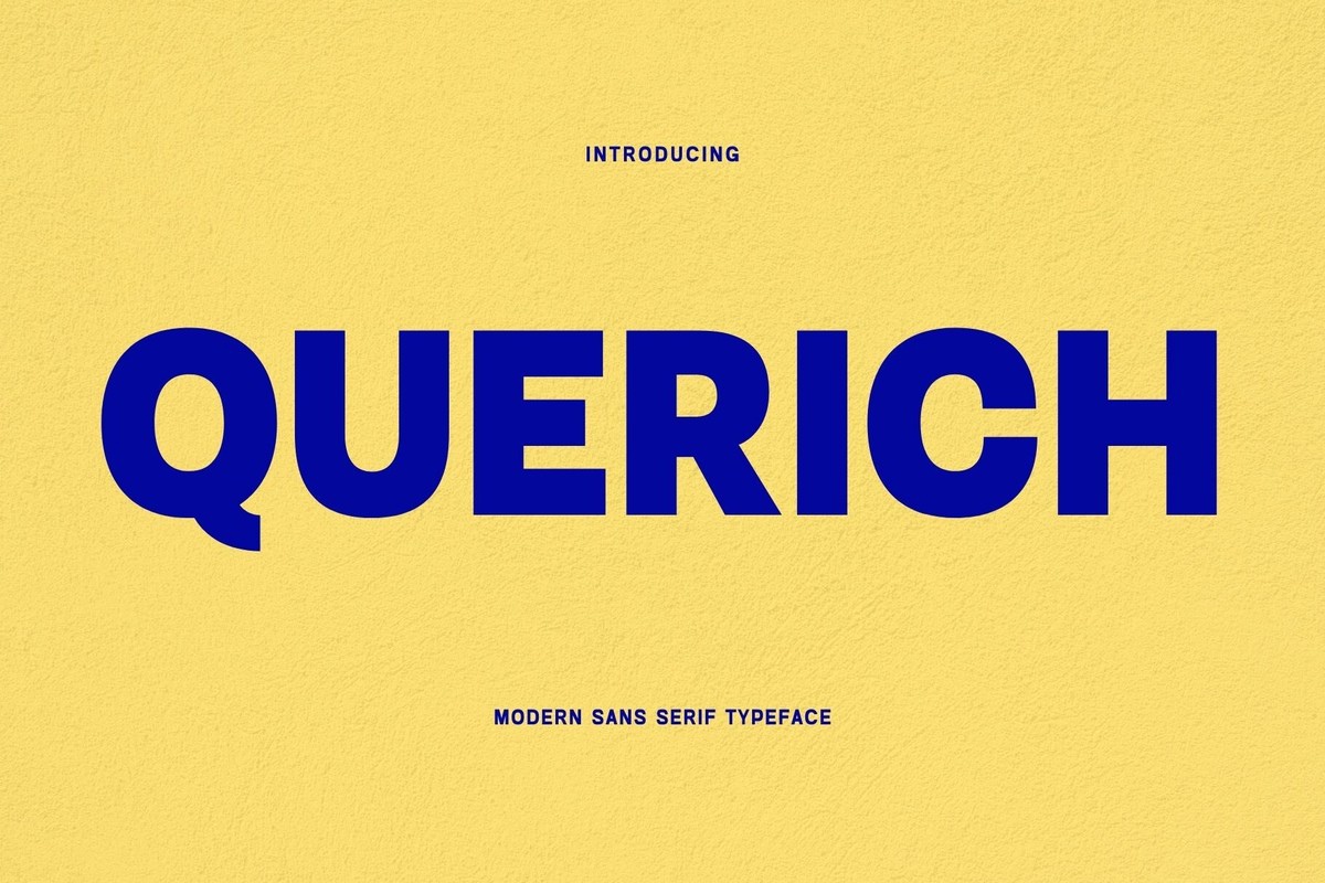 Ejemplo de fuente Querich Regular